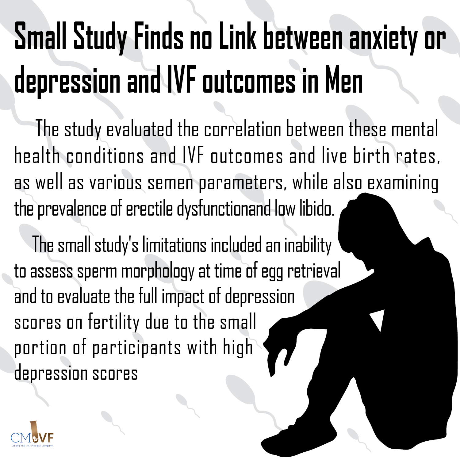 Small Study Finds no Link between anxiety or depression and IVF outcomes in Men